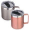 Volhoply 14oz Insulated Stainless Steel Coffee Mug with Lid Bulk 2 Pack,Double Wall Vacuum Travel Coffee Cup with Handle,Reusable Metal Tumbler,Camping Mugs Keep Hot&Cold,Christmas Gifts(Mix,2)