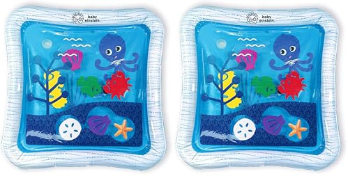 Baby Einstein Tummy Time Water Play Mat, Activity Center and Sensory Toy for Babies - Opus’S Ocean of Discovery, Newborn and Up, Black (1er Pack) (Pack of 2)