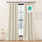 KGORGE Thermovorhang Hitzeschutz Kräuselband Gardinen Thermo Wohnzimmer 2er Set 260 x 140 cm(HxB) Verdunklungsvorhänge Beige Verdunkelung Kräuselband, Hellbeige