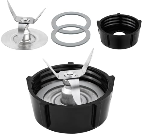 Piezas de Repuesto para Licuadora Oster, Cuchillas de Repuesto para Licuadora con Tapa de Base de Tarro y 2 Juntas Tóricas de Goma Compatible con Oster Osterizer Licuadoras Accesorios
