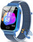 AXYWINBO Smartwatch Märchen Hörbücher, Smart Watch Telefon für Kinder, Puzzlespiele Musik Player Taschenlampe SOS Schrittzähler Wecker, Geburtstagsgeschenk für Kinder, Blau