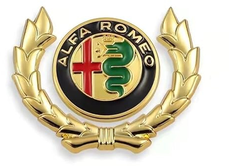 SJSMZX Auto Emblem für Alfa Romeo 159 2005-2011, Autoaufkleber Logo Kompatibel Kühlergrill Kotflügel Kofferraum Personalisierte Außendekoration Autoteile,Small