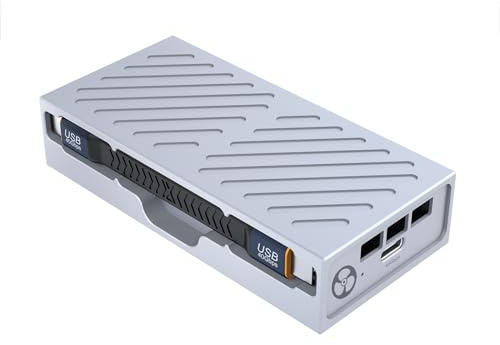 KONYEAD Boîtier SSD NVMe USB4 40Gbps avec ventilateur silencieux ASM2464PD à l'intérieur, compatible avec Mac M1/M2/M3 jusqu'à 8To, compatible Thunderbolt