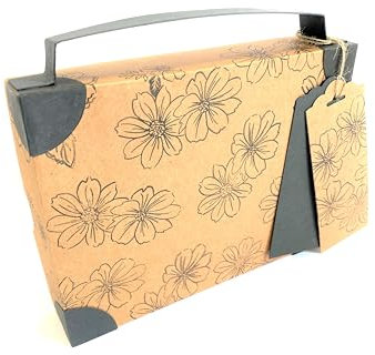 Geschenkverpackung in Kofferoptik, Reisekoffer aus Karton für ein Geldgeschenk zum Urlaub oder für einen Reisegutschein (18x13,5x3,3 cm)