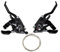Wscwl Vitesse pour Vélo, Manettes De Vitesse 3x7 / 3x8 Vitesses VTT Vélo Frein Shifter, Levier De Vitesse Gauche Droite avec Indicateur De Vitesse Et Câble De Frein pour Vélo De Montagne Et De Route