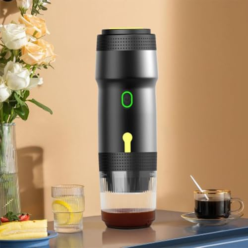 OPPWONG Espresso Machine, 3 in 1 Cordless Fast Heating 20Bar Extraction Camping Coffee Makers Portable Espresso Maker USB Car for Outdoor Activities, Road Trips, Travel
