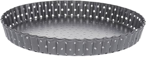 Hoement Non-Stick Perforated Pizza Tart Pan with Removable Bottom 8-inch Baking Tray for Oven Use, Round Quiche Baking Tool Suitable for Home and Restaurant