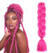 EIH Braids Extensions,Jumbo Braids Extensions Flechten Kunsthaar zum Einflechten,24 Haarsträhnen zum Braiding Hair,Zopf Extension,Ponytail Extension,Bunte Haare Zum Einflechten(Rosa)