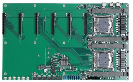 Scheda Madre a Doppio Socket, Processori DDR4 LGA2011 3 V3 V4 PCIe3.0x16 PCIe3.0x8 Scheda Madre per Mining per X99, DDR4 da 256 GB, RJ45 Gigabit, M. 2, SSD NVME