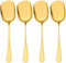 4 Pcs Stainless Steel Serving Spoon Classic Serving Table Spoons Cooking Kitchen Spoon Buffet Serving Spoon Kitchen Tool for Restaurant Banquet (Gold)