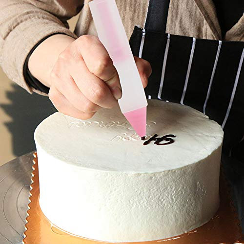 Glaseado De Galletas, Kit De Tuberías Para Pasteles Bolígrafo De Impresión Para Alimentos Con Diseño De Anillos En Espiral Múltiples 4 Piezas De Boquillas Escritura De Alimentos