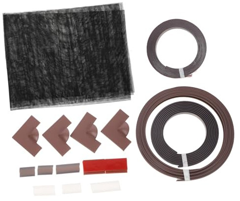 WATIIFUFU 1 Jeu Écran De Montage Autocollant Filet De Fenêtre Protecteur De Porte D'écran Kit De Réparation En Fibre De Verre Kit De Réparation De Porte Moustiquaire Pvc Brown