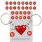SIXDUTON Porte Clef Couple Coeur, Porte Clé Original, Porte Clef Maison, Idée Cadeaux St Valentin Original Porte Clef Couple Personnalisée Cadeau Anniversaire Homme Femme (Rouge)
