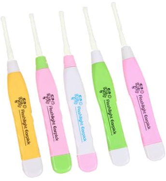 2 PCS LED Ear Spoon Flash Ear Wax Pick Remover Tool Ear Cleaner.