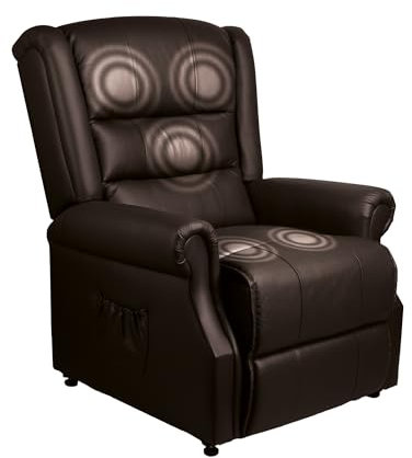 Mediashop Stand Up Seat - elektrischer Relaxsessel mit Aufstehhilfe, Massage & Wärmefunktion - Massagesessel mit 6 Programme - Fernsehsessel - Transportrollen