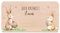 GRAVURZEILE - Frühstücksbrettchen aus Holz - Osterhasen - Personalisiert mit Namen - Oster-Geschenk für Kinder - Osterdeko Brettchen - Lebensmittelechter Druck (GreenGuard Gold) - 22,5x12,5 cm