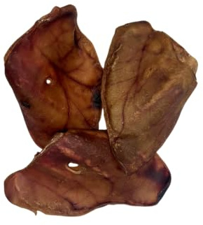 Premium Getrocknete Schweineohren XL für Hunde. Kauartikel für Groß & Klein, Kauartikel aus Schwein, Hundeleckerli getreidefrei, Kausnack, Leckerli Hund