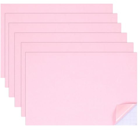sourcing map 6 Sheets Miniature Dollhouse Wallpaper, Silk Pattern Self-Adhesive PVC Flooring Wall, Mini Wall Decor for Dollhouse Sand Table Model Accessories 11.81 x 7.87 Inch (Pink)