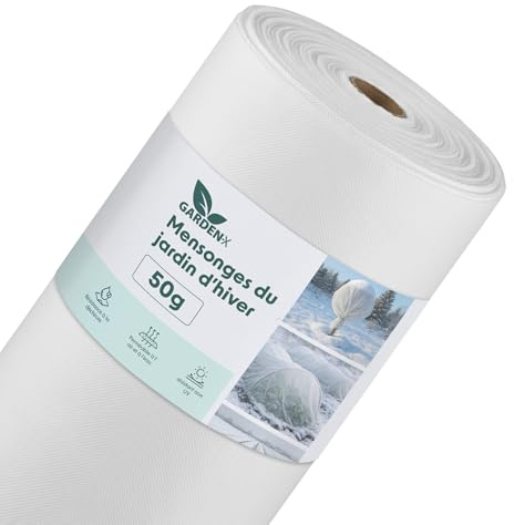 GARDENIX Wintervlies Für Pflanzen Frostschutz-Vlies 50g/m² Gartenvlies 3.2 x 100m (320m²) Winterschutzvlies Pflanzenvlies, Pflanzenschutzvlies Flies