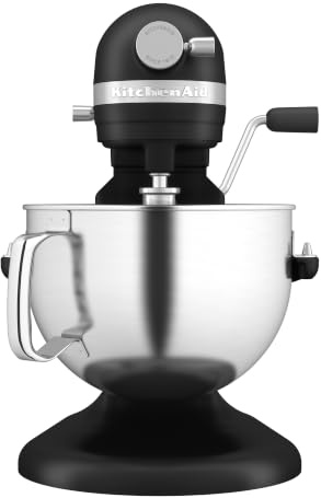 KitchenAid Artisan Bowl-Lift Stand Mixer, 5.6L Stainless Steel Bowl, 11 Speeds & Soft Start, Heavy Duty Full Metal Construction, Kneads 3.7kg Dough, Matte Black