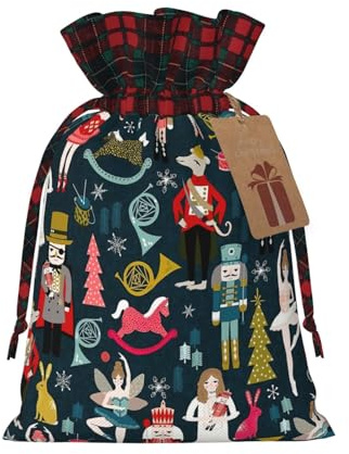 Women_S Nussknacker, Ballett, Weihnachten, Tanzdruck, Geschenk, wiederverwendbare Taschen, Kordelzug, Feiern, Urlaub, Geburtstag, Party, Gastgeschenke