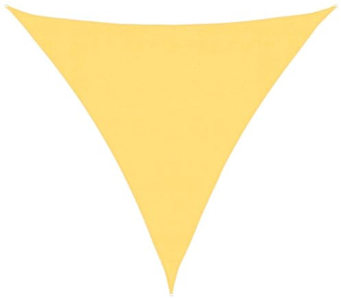 vidaXL Toldo de Vela Triangular 100% HDPE Beige 3,6x3,6x3,6 m Lona para Sombra