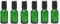 6PCS Empty Portable Green Glass Roll on Bottles with Stainless Steel Ball and Black Cap for Perfume Essential Oil Roller Bottles Vial Container Pot Jar Attar Bottle (20ml)