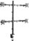RICOO Support PC pour 4 écrans TS2811 Orientable Inclinable Moniteur 13-27 (33-69cm) Fix ation de Bureau Pince de Table VESA