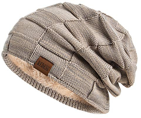 REDESS Beanie Hat pour Hommes et Femmes Hiver Chaud Chapeaux Tricot Slouchy épais Crâne Casquette