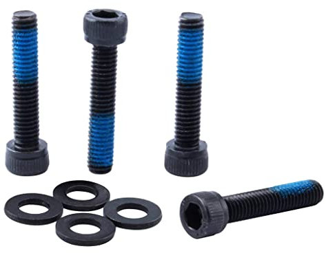 SM SunniMix Set di 4 Viti in Acciaio per Adattatore per Montaggio Pinza Freno a Disco Bici MTB, M6 x 30mm