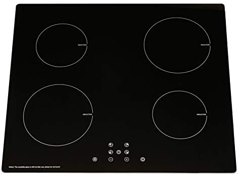 SIA INDH60BL 60cm Black 4 Zone Touch Control Induction Hob With Child Lock