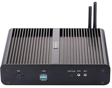 HUNSN Fanless Mini PC, Desktop Computer, HTPC, Kodi Box, I7 4500U 4510U 4650U, BM02, Raid, 2 x HDMI, 2 x LAN, 4 x USB3.0, 4 x USB2.0, Optical, Barebone, NO RAM, NO Storage, NO System