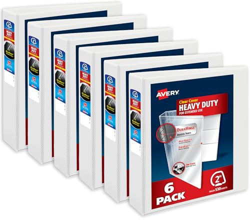 Robuste Sichtmappen mit einrastenden Schrägringen – Weiß 6-er Packung 2 weiß