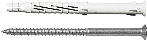 Upat Rahmendübel URDL 8x140 T A4, Stahl, nichtrostend, Senkkopf, 50 Stück, Der universelle Langschaftdübel für sicheren Halt selbst in labilen Baustoffen.