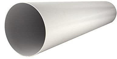Kunststoffrohr Lüftungsrohr Rundrohr 0,5m Rohr PVC weiß Ø 100 mm Ø 125 mm Ø 150 mm - VONLIS® Ø 125 mm