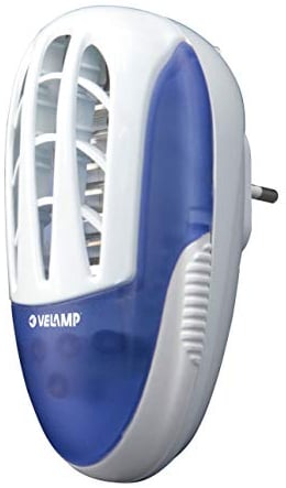 MINI ZAP: Zanzariera elettrica LED, 1W. Attrae e fulmina le zanzare. Innocuo per gli umani. Presa orizzontale