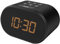 i-box Alarm Clocks Bedside, Radio Alarm Clock, Mains Powered or Battery, FM Radio, USB Charging Port, 5 Step Dimmable Display, Non Ticking, LED Display (Black)