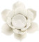 OwnMy 11,4 cm Keramik Lotus Blume Teelichthalter Blütenblätter Kerzenhalter Votivblume Teelicht mit Geschenkbox für Home Decor Hochzeit Party (weiß)