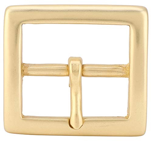 Cikonielf Gürtelschnalle Messing Single Prong Vierkant für Taschen Ledergürtel Hand DIY Zubehör