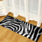 Morbuy Fußmatte Innenbereich und Aussenbereich, 3D Drucken Flanell Flur Teppich Wohnzimmer rutschfest und Waschbar Praktische Fußabtreter (40x60cm,Schwarzes weißes Zebra)