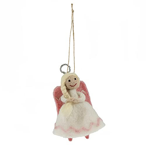 Trimits Needle Felting Craft Kit, Christmas, Includes Roving Wool Needle Stuffing Instructions, Angel