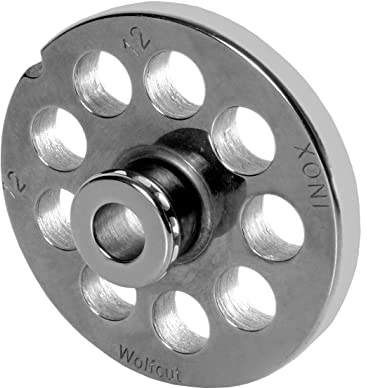 WolfCut INOX Disques perforés avec moyeu compatible avec hachoir à viande Hendi Kitchenline 12 (12 mm)