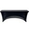 Aktive 61548 - Funda mesa jardín impermeable negra, Funda mueble jardín resistente con sujeción de refuerzo, Protector mesa elástico 180x76x76cm, Funda muebles exterior