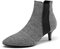 DREAM PAIRS Stivali da Donna Stivaletti alla Caviglia con Tacco Grosso,Size 37,Nero/Quadro,SDAB2213W-E