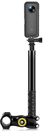 PULUZ Sport Kamera Motorrad Fahrrad Klemme Lenkerbefestigung Kamera Halterung Adapter Teleskop Einbeinstativ Ständer Stange für DJI für Insta360 Action Kamera