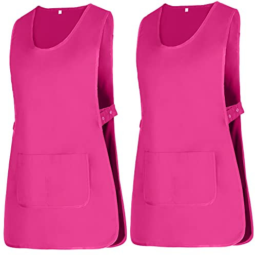 MISEMIYA - Package 2 Units - Cleaning Apron Work Uniform Clinical Medical Cleaning Veterinary Sanitary Hospitality- Ref.868 - Large, Pink