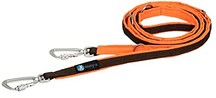 anny-x voll gepolsterte Führleine Safety Protect Leuchtorange braun 3m