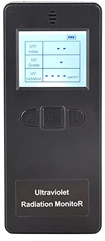Uv Messgerät Für Tragbarer LCD UV Strahlungsdetektor, Digitales UV Messgerät für UV Strahlen Heim Büro Innen und Außen mit Temperaturanzeige