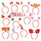 Leesgel Weihnachts Haarreifen, 12 Stück Weihnachten Stirnband Kinder Erwachsene Mädchen Weihnachtsschmuck für Weihnachtsdeko, Haarreif Weihnachten Deko Weihnachtsgeschenke Kinder Weihnachtskostüm