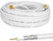 HB-DIGITAL Câble coaxial satellite 25 m en acier cuivre CCS Ø 7 mm 135 dB 75Ω Ohm Câble d'antenne satellite quadruple blindage pour installations DVB-S/S2 DVB-C/C2 DVB-T/T2 DAB+ Radio BK Blanc